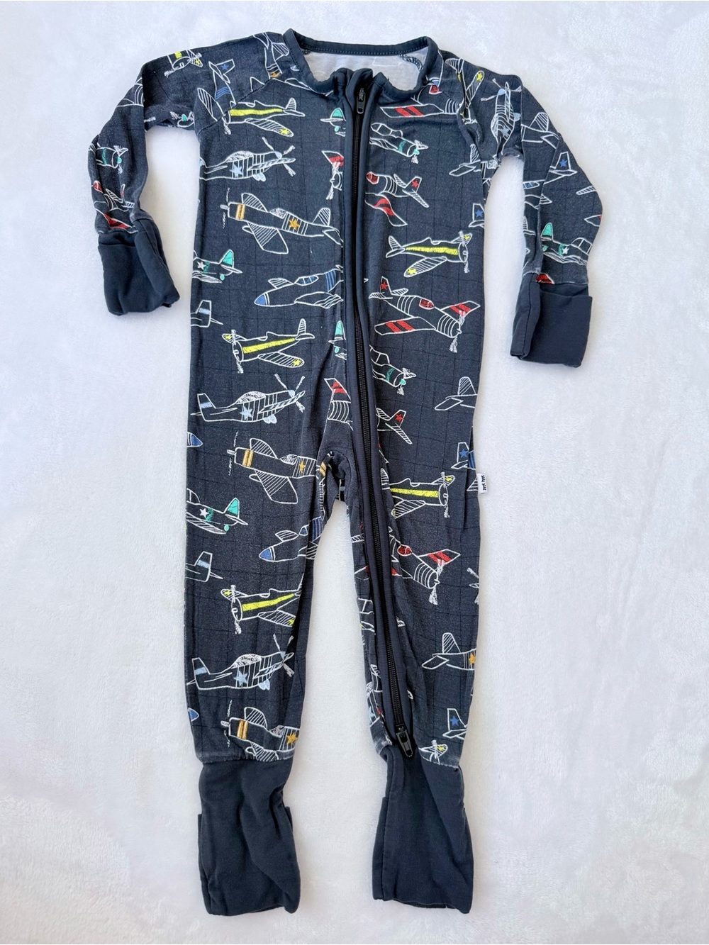 Little Sleepies Airplanes Zippie (size 3-6M)
